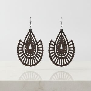 Fanned Out ▪︎ Wood Enriched Laser Cut Earringz